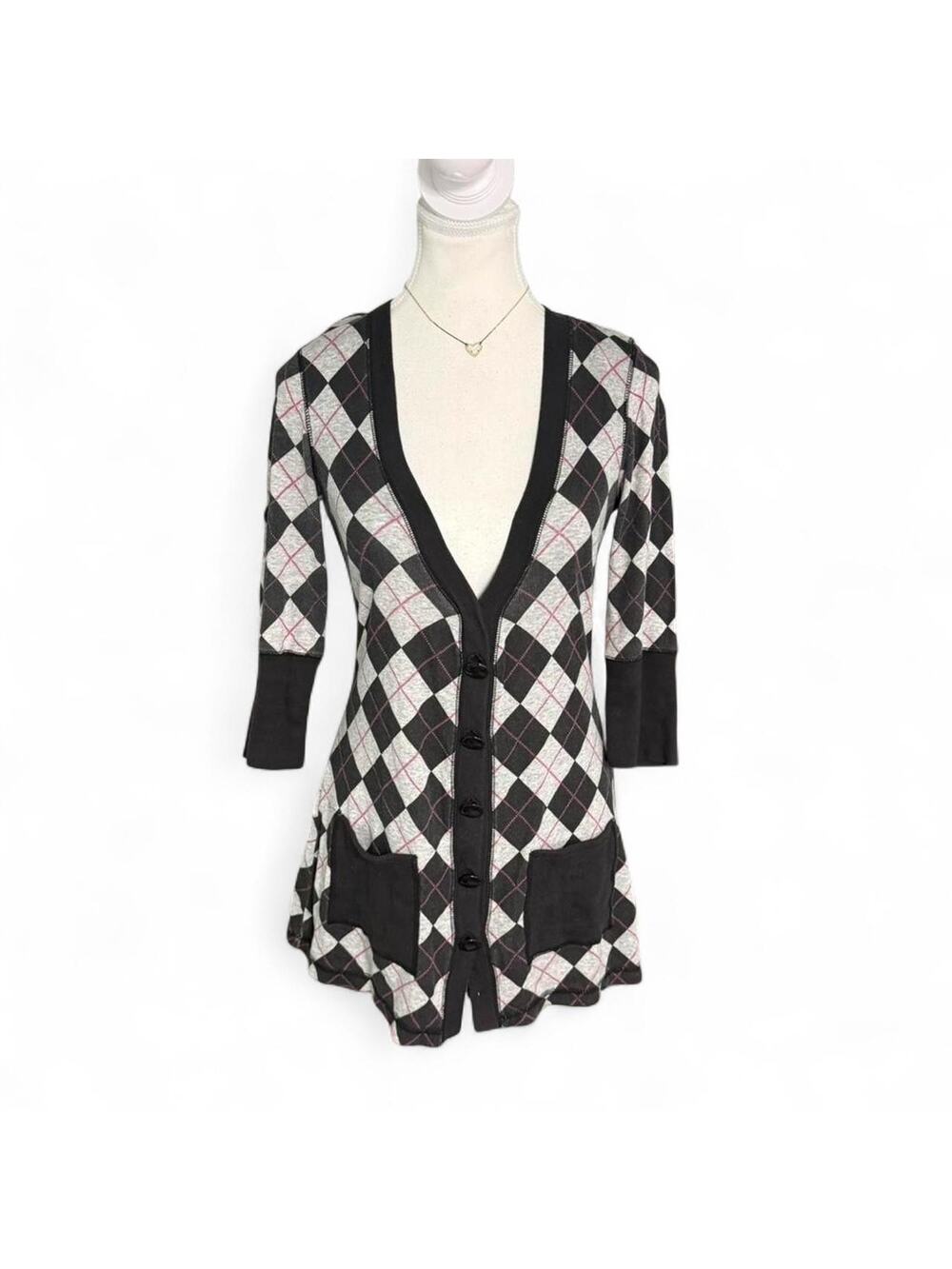 Y2K Gothic Grunge Button Up Cotton Top Brand is Anxiety Women’s size medium